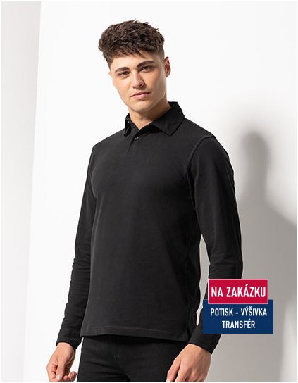 Men`s Long Sleeved Stretch Polo  G_SFM44