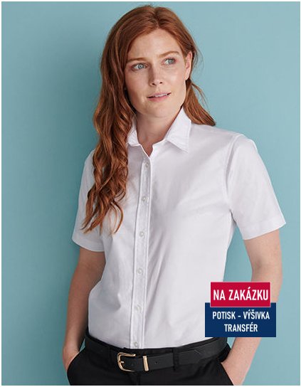 Ladies` Classic Short Sleeved Oxford Shirt  G_W516