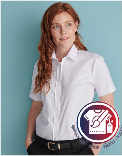 Ladies` Classic Short Sleeved Oxford Shirt  G_W516