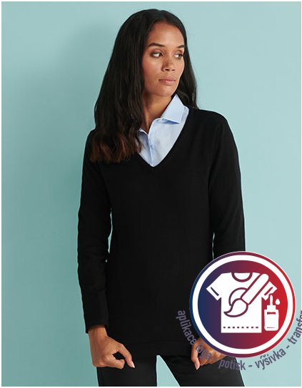 Ladies` Lightweight V Neck Jumper  G_W721