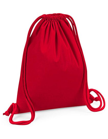 Gymsac z organické bavlny Premium (Barva Black, Velikost 37 x 46 cm)