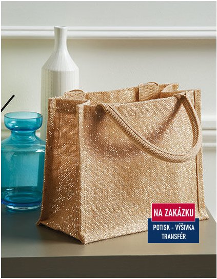 Shimmer Jute Mini Gift Bag  G_WM431