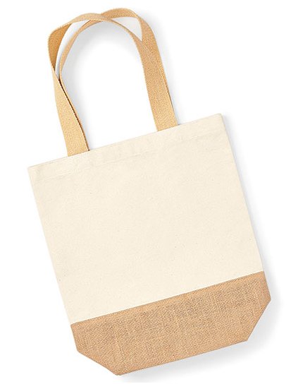 Juta Base Canvas nákupní taška (Barva Natural, Velikost 24 x 41 x 13 cm)
