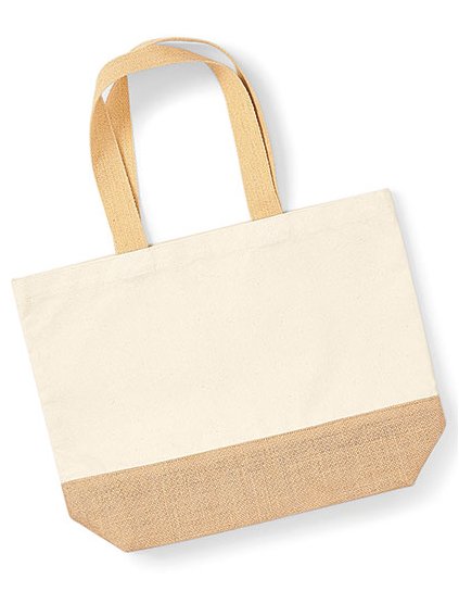 Jutová základna plátěná taška (Barva Natural, Velikost 34 x 36 x 13 cm)