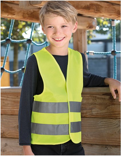 Dětská bezpečnostní vesta a EN 17353 (Barva Signal Yellow, Velikost XS (3-6 years))