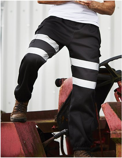 Hi-Vis joggingové kalhoty (Barva Black, Velikost S)
