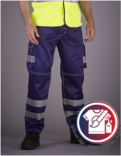 High Visibility Cargo Trousers with Knee Pad Pockets  G_YK018T