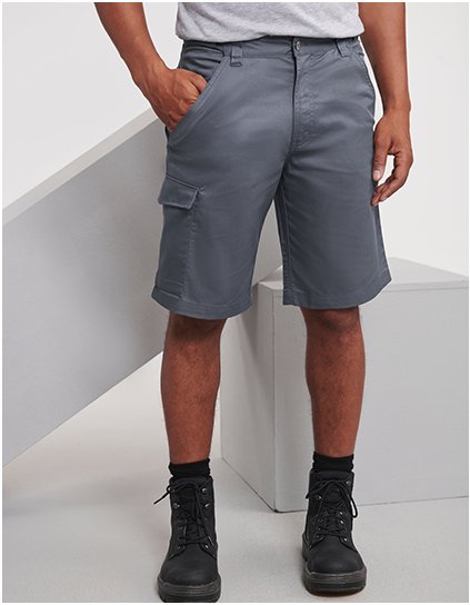 Poly/bavlněné keprové šortky (Barva Black, Velikost 28)
