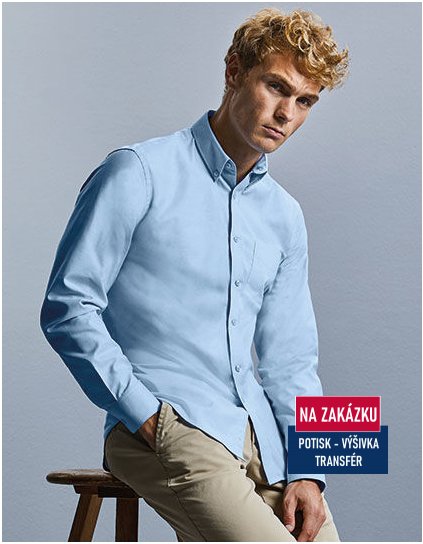 Men`s Long Sleeve Tailored Button-Down Oxford Shirt  G_Z928
