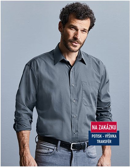 Men`s Long Sleeve Classic Polycotton Poplin Shirt  G_Z934