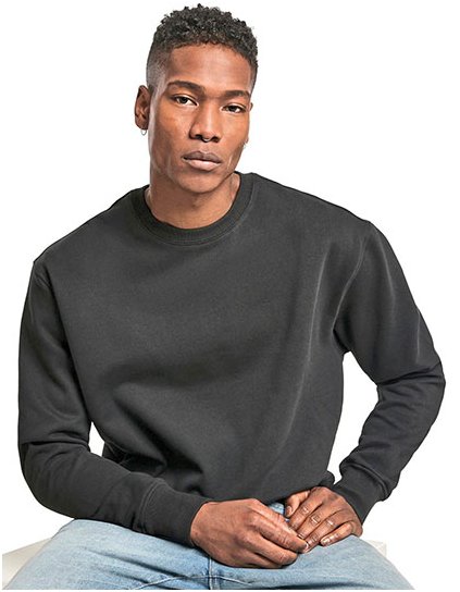 Prémiová oversize mikina s mikina bez kapuce (Barva Black, Velikost S)