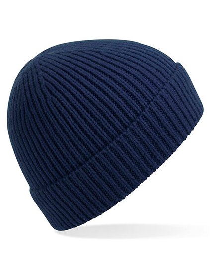 Upravená pletená žebrovaná čepice (Barva Black, Velikost One Size)