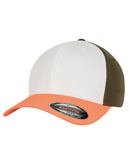 3tónová čepice Flexfit (Barva Red, Velikost S/M)