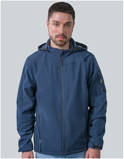 Pánská softshellová bunda s kapucí (Barva Dark Grey, Velikost S)