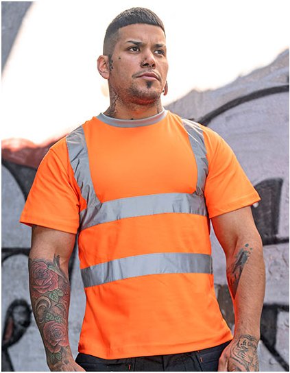 Heavy Duty Polycotton Hi-Vis tričko Barcelona (Barva Signal Orange, Velikost S)