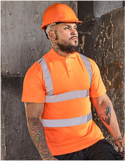 High-End Polycotton Hi-Vis Polo tričko Cambridge (Barva Signal Yellow, Velikost S)