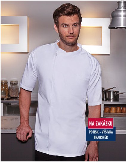 Short-Sleeve Throw-Over Chef Shirt Basic  G_KY122
