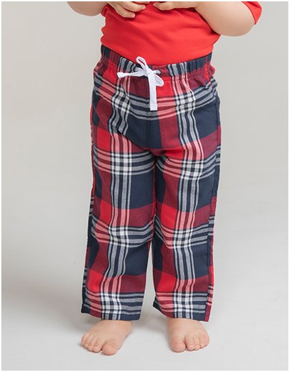 Dětské teplákové kalhoty (Barva Red-Navy Check, Velikost 0/6 months)