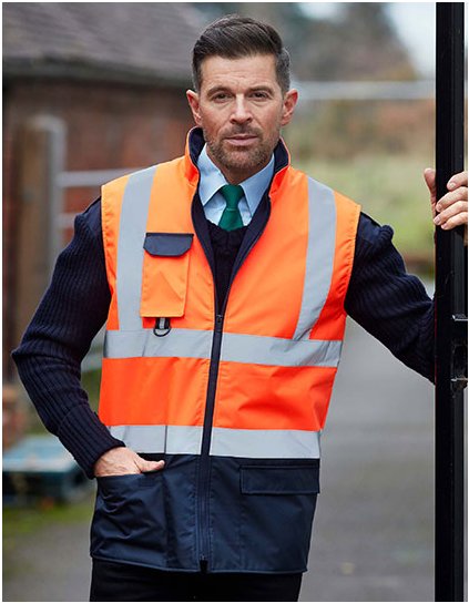 Hi-Vis dvoubarevný bodywarmer (Barva Hi-Vis Yellow, Velikost S)