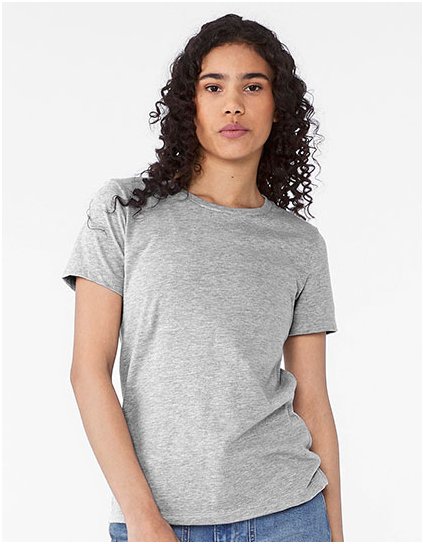 Dámské uvolněné tričko CVC s krátkým rukávem (Barva Black Heather, Velikost S)