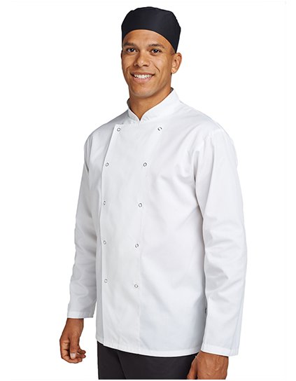 Unisex kuchařská bunda s dlouhým rukávem (Barva Black, Velikost XXS)