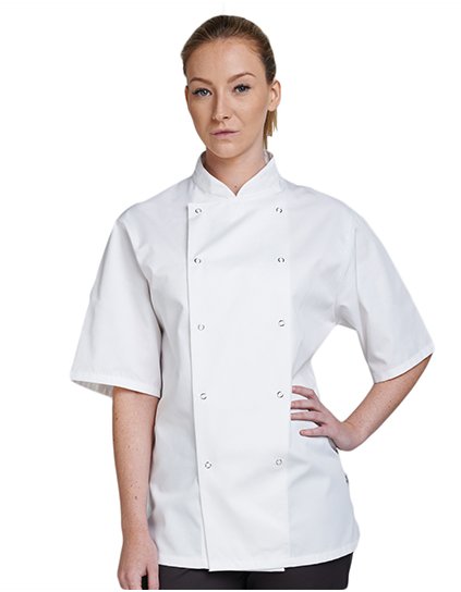 Chef bunda s krátkým rukávem (Barva Black, Velikost XXS)