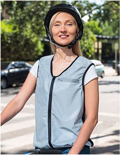 Elastická celoreflexní vesta a Amsterdam (Barva Silver, Velikost M)