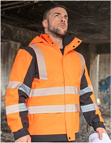 Prémiová tisknutelná Hi-Vis Softshell bezpečnostní bunda Copenhagen (Barva Signal Yellow, Velikost S)