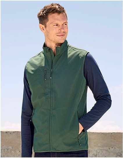 Pánská softshellová zateplovací vesta a Falcon na zip (Barva Black, Velikost S)