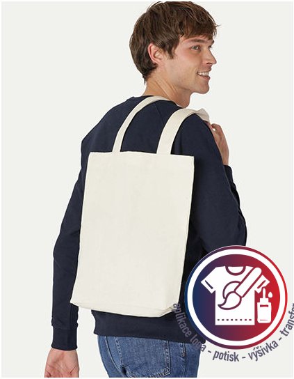 Tiger Cotton Shopping Bag With Long Handles  G_NET90014