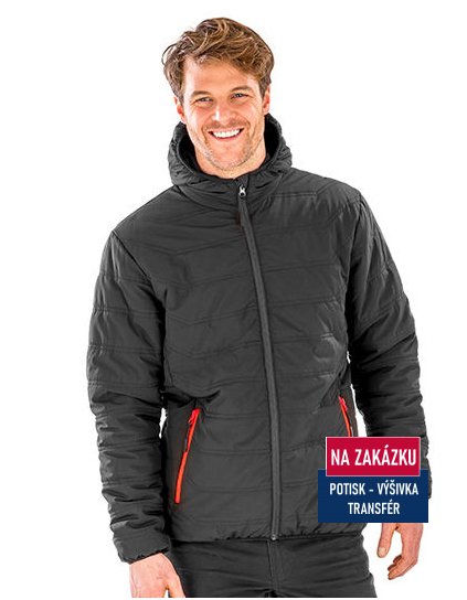 Recycled Black Compass Padded Winter Jacket  G_RT240