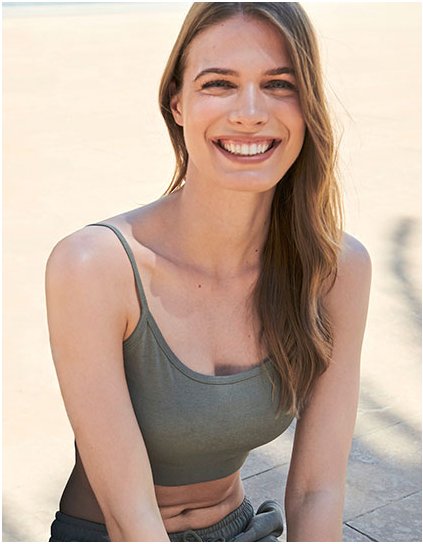 Dámská udržitelná móda Cropped Cami Top (Barva Black, Velikost XS)