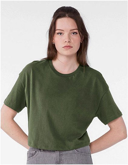 Dámské tričko Crop Tee (Barva Black, Velikost S)