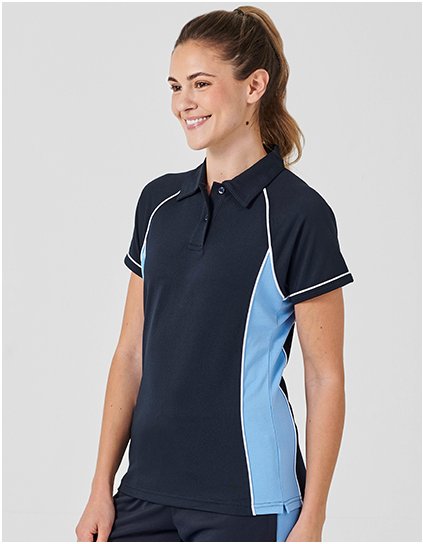 Dámské Piped Performance Polo (Barva Black, Velikost S)