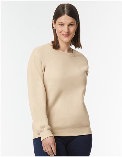 Softstyle® středně těžká fleecová mikina pro dospělé s výstřihem (Barva Black, Velikost S)