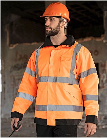 Hi-Vis Light Rain Jacket Kaunas (Barva Signal Orange, Velikost S)