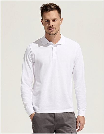 Unisex Polybavlněná polokošile s dlouhým rukávem (Barva Grey Melange, Velikost XS)
