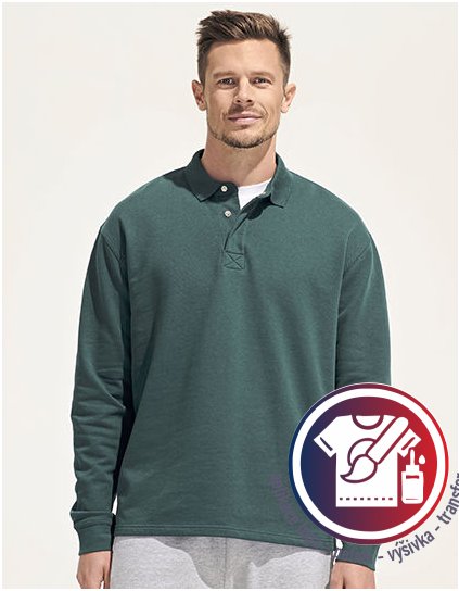 Unisex Polo Collar Sweatshirt Heritage  G_L03990