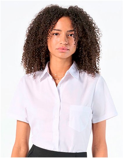 Popeline-Blouse Esčepice e Krátký rukáv (Barva Black, Velikost XS)
