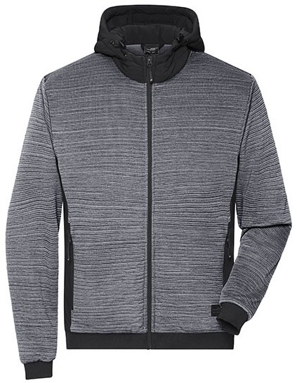 Pánská vypolstrovaná hybridní bunda (Barva Red Melange, Velikost XS)