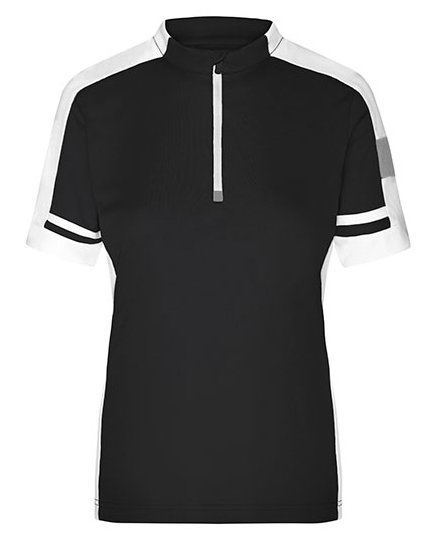 Dámské kolo- Tričko Half Zip (Barva Black, Velikost S)