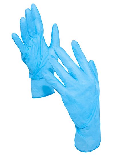 Jednorázové nitrilové rukavice Kars (balení 100 ks) (Barva Blue, Velikost S)