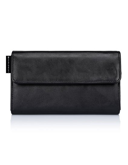 Číšnická peněženka s drukem (Barva Black (ca. Pantone 419C), Velikost 19 x 11,5 cm)