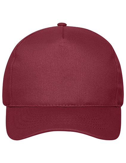 5 panelová čepiceová čepice Bio Bavlna (Barva Red, Velikost One Size)