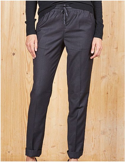 Dámské kalhoty Germain s elastickým pasem (Barva Deep Black, Velikost 34)