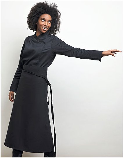 Špičková zástěra do pasu (Barva Deep Black, Velikost 86 x 104 cm)