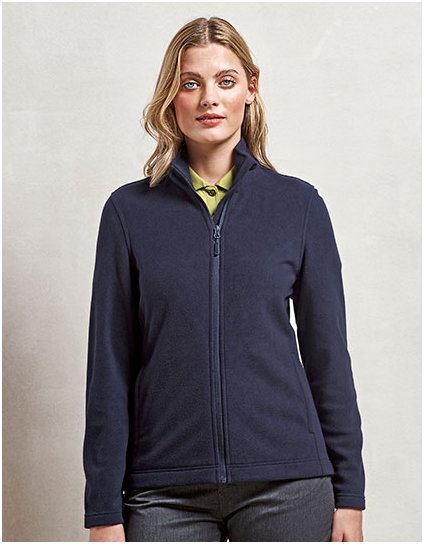 Dámské  'Recyclight' Full ZipMicro Fleece (Barva Black, Velikost XS)