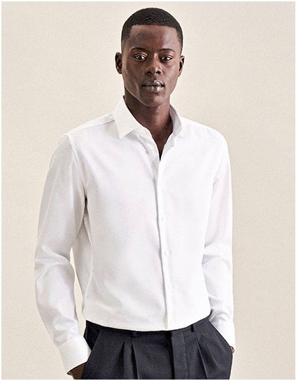 Pánská košile Slim Fit Fine Twill s dlouhým rukávem (Barva White, Velikost 36)