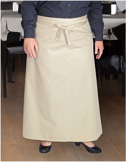 Francouzská zástěra XXL s kapsou (Barva Black, Velikost 100 x 140 cm)