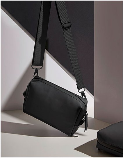 Matná PU taška Cross Body (Barva Černá, Velikost 20 x 15 x 6 cm)